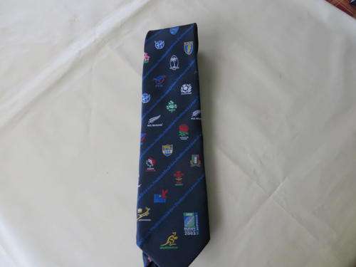 RUGBY TIE - RUGBY WORLD CUP 2003 - THE WORLD IN UNION - JOHN & LOIS