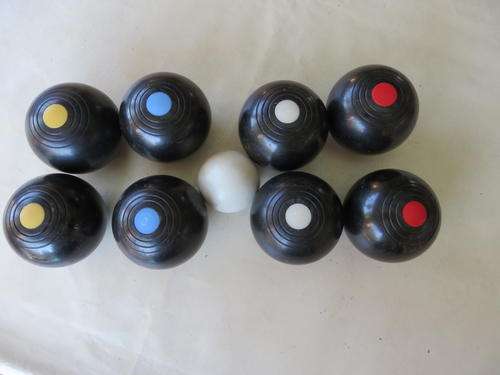 EIGHT BANDA CARPET BOWLS - NO. 2 BIAS - AS PER SCAN