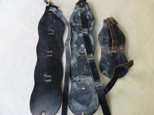THREE LEATHER STRAPS FOR YOUR HORSE BRASSES - AS PER SCAN