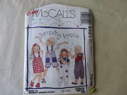 MCCALL'S - PATTERN NO.6421 - SIZE CD 2-3-4 - FACTORY FOLDED