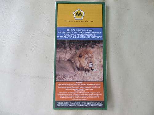 MAP KRUGER NATIONAL PARK - MPUMALANGA AND NORTHERN PROVINCE - AA