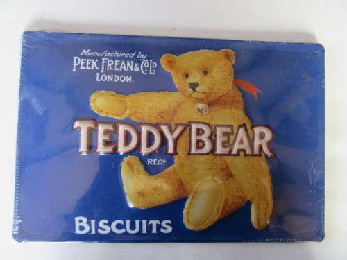 TIN SIGN - 300 X 200 MM - TEDDY BEAR BISUITS - AS PER SCAN