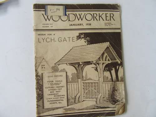 VINTAGE WOODWORKER MAGAZINE - JANUARY 1938  - AS PER SCAN