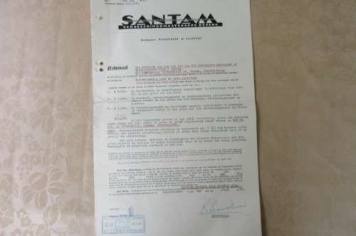 SANTAM - BRAND - VERSEKERING - JULIE 1956 - AS PER SCAN