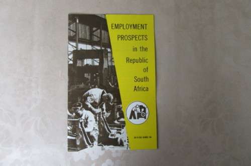 EMPLOYMENT PROSPECTS IN THE REBUBLIC OF SOUTH AFRICA - DECEMBER 1968 - AS PER SCAN