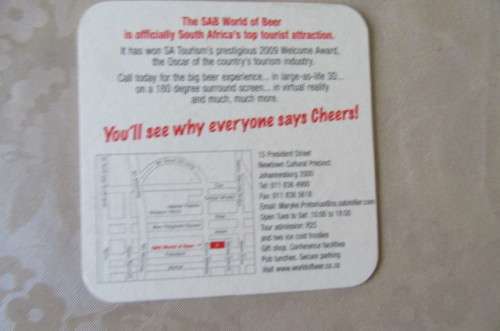 30 DOUBLE SIDED COASTERS - WORLD OF BEERS - AS PER SCAN - WILL COMBINE POSTAGE