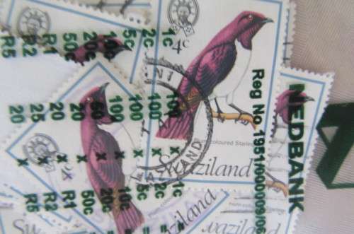 HUNDREDS OF DOUBLED STAMPS - BOTSWANA, LESOTHO, TRANSKEI, ZAMBIA, SWAZILAND - AS PER SCAN