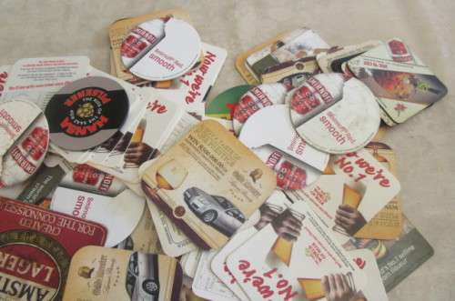 245 VARIOUS BEER COASTERS