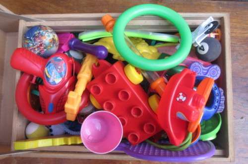 CLOSING DOWN SALE - 2 PLYWOOD BOXES FILLED WITH ALL SORTS OF TOYS