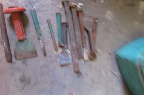11 VARIOUS WELL USED CHISELS - AS PR SCAN - TO BE COLLECTED