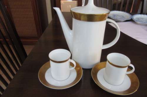 3 PIECE MOCCA SET - ROSENTHAL - KURFUERSTENDAM - BERLIN - AS PER SCAN