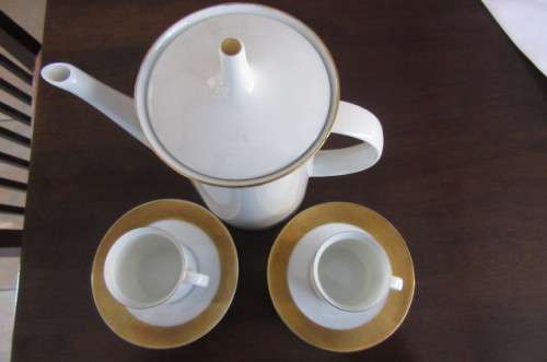 3 PIECE MOCCA SET - ROSENTHAL - KURFUERSTENDAM - BERLIN - AS PER SCAN