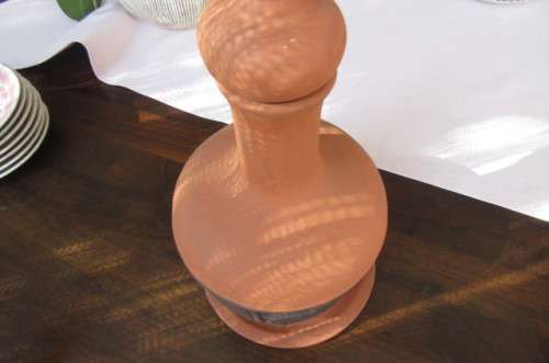BEAUTIFUL EARTHWARE VORTREKKER DECANTER - AS PER SCAN