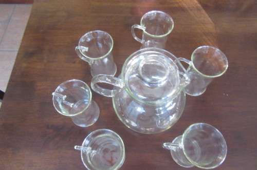FOR THE TEA LOVER6 HIGH TEA GLASSES AND CAN - AS PER SCAN