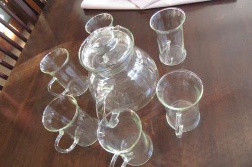 FOR THE TEA LOVER6 HIGH TEA GLASSES AND CAN - AS PER SCAN