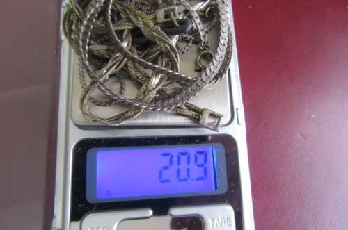 4 VARIOUS OLD SILVER CHAINS - 209 GR. - AS PER SCAN