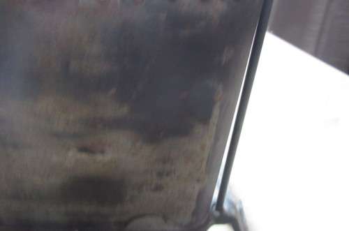 VINTAGE METAL STAND FOR STOVE IRON - APPR. 170 X 130 MM - 175 MM HIGH - NICE DISPLAY ITEM