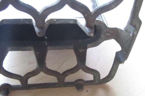 VINTAGE METAL STAND FOR STOVE IRON - APPR. 170 X 130 MM - 175 MM HIGH - NICE DISPLAY ITEM