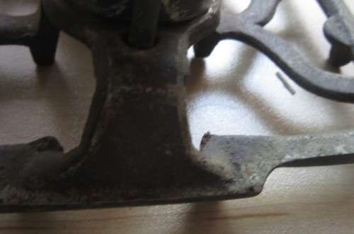 VINTAGE METAL STAND FOR STOVE IRON - APPR. 170 X 130 MM - 175 MM HIGH - NICE DISPLAY ITEM