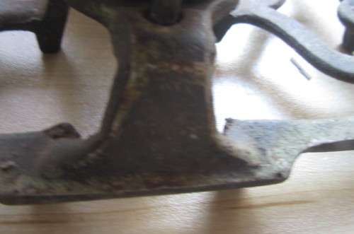 VINTAGE METAL STAND FOR STOVE IRON - APPR. 170 X 130 MM - 175 MM HIGH - NICE DISPLAY ITEM