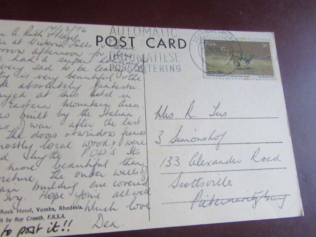 USED POST CARD RSA - LD/TL