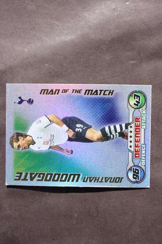 MATCH ATTAX CARD - J. WOODGATE - MAN OF THE MATCH
