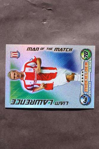 MATCH ATTAX CARD - LIAM LAWRENCE - MAN OF THE MATCH