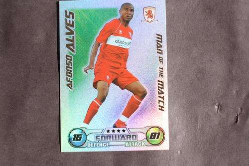 MATCH ATTAX CARD - ALFONSO ALVES - MAN OF THE MATCH