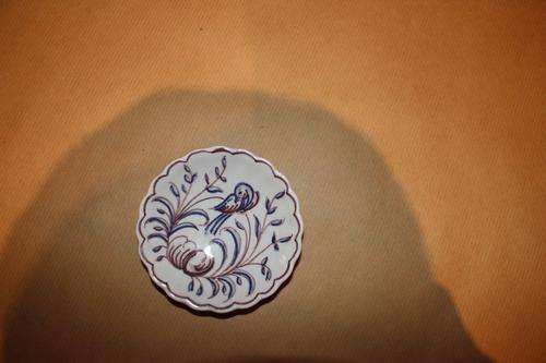 SMALL CERAMIC HAND PAINTED BOWL - 80 MM DIAM. - PORTUGAL