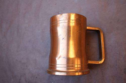 COPPER PLATED MUG - 85 MM DIAM. - 110 MM HIGH - PLEASE HAVE A LOOK