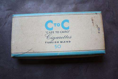VINTAGE CIGARETTE BOX - C TO C - CAPE TO CAIRO CIGARETTES - PLEASE HAVE A LOOK