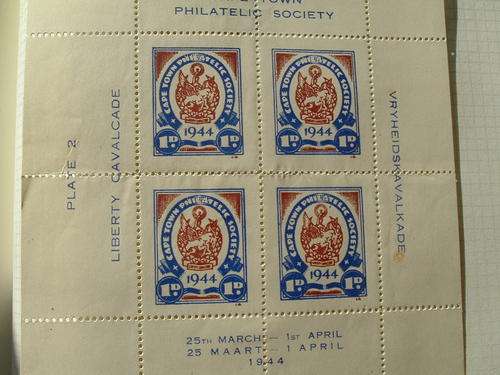 CAPE TOWN PHILATELIC SOCIATY 1944