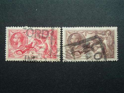 KING GEORGE V 2&6 BROWN  &  5S RED