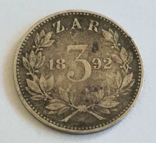 Z.A.R 1892 - 3 PENCE *R1 START*