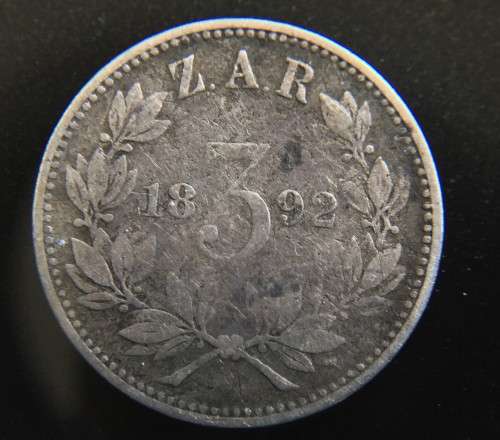 Z.A.R 1892 - 3 PENCE *R1 START*