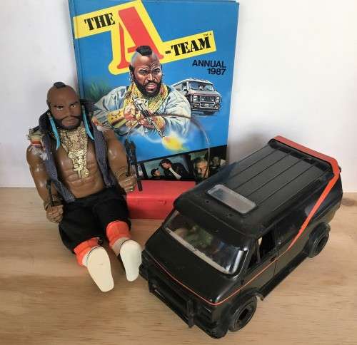 COLLECTION OF 1983 ORIGINAL A-TEAM ACTION FIGURES AND ACCESSORIES