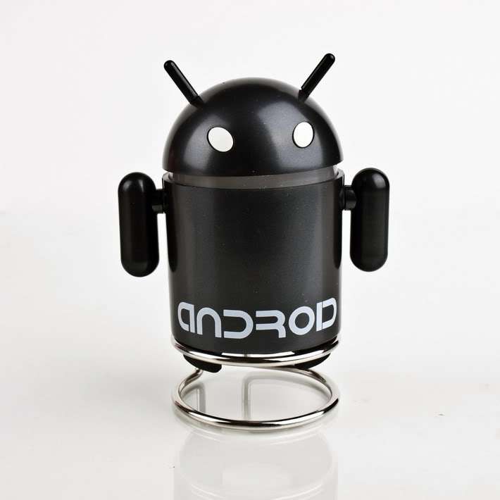 Android Robot USB Mini Speaker for Cellphone /Tablet/ PC - Slate Black