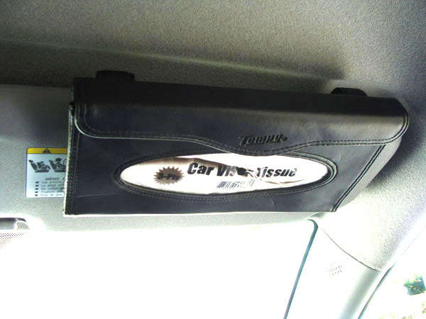 TEMPO CAR VISOR TISSUE HOLDER+TISSUES
