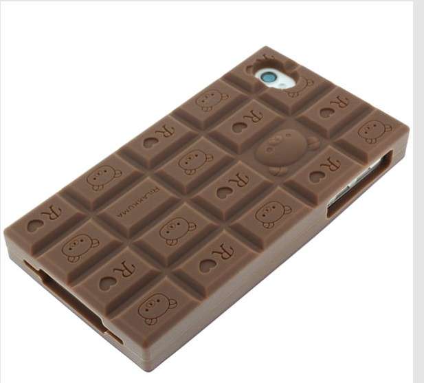 IPHONE 4/4S Chocolate Bar Silicone Cover -Chocolate