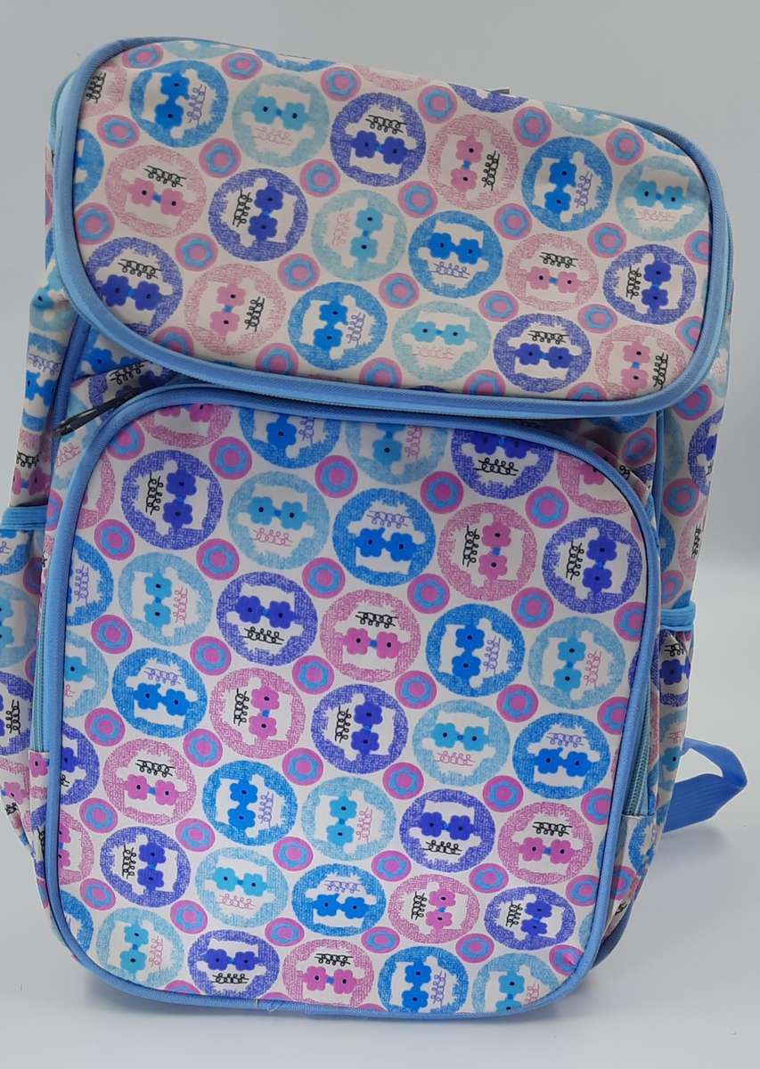 Backpack in pink/blue!