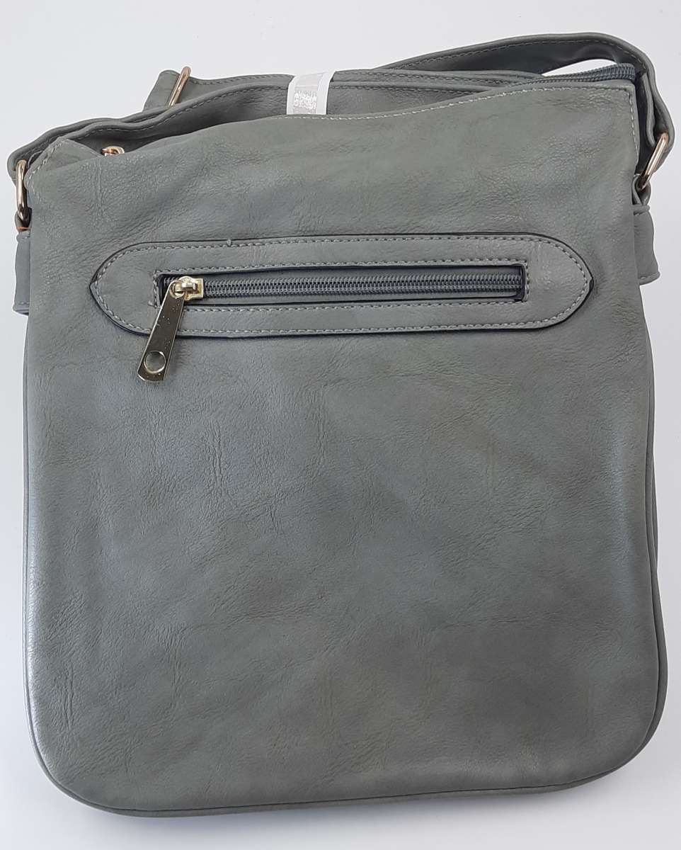 SHOULDER bag in GREY by BELLA. A NICE BAG WITH 5 INNER COMPARTMENTS