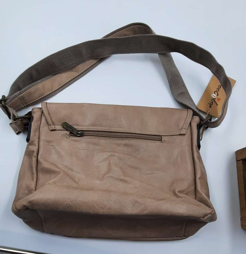 SHOULDER SLING BAG BY TROOCOLOR!(COTTON ROAD) /BEIGE
