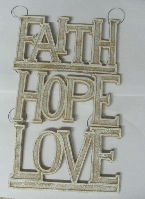 VARIOUS RESIN signs!LOVE,hope,FAITH,geloof,LIEFDE,eish!R20 each,R50 for 3