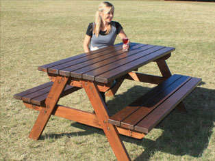 PICNIC TABLE SIX SEATER FOR ADULTS NO VARNISH