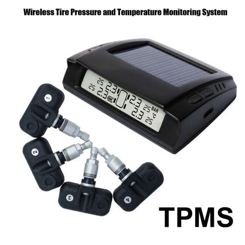 Tire Pressure Monitoring System Solar Powered + 4 Internal Sensor Tire Pressure