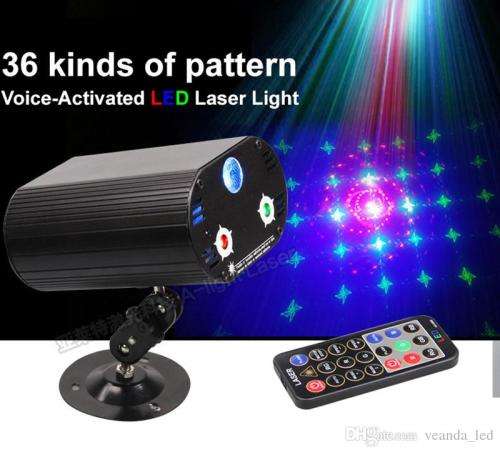 RGB Stage lighting Blue LED+Red Green Laser Lights 250mW remote laser Party Atmosphere lamp