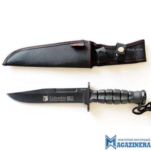 Columbia SA43 black 30 cm hunting knife With Sheath