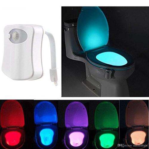 LED Toilet Nightlight - 8 Colors, Smart Motion Detection, Universal Fit, Energy Efficient, Easy To C