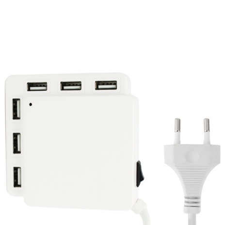USB Desktop Charger 1.5m Line / 6-Ports, USB Hub for 6 ports