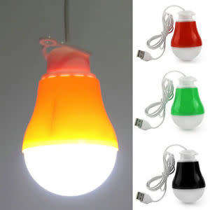 Portable LED Bulb USB Light Reading Lamp White Light